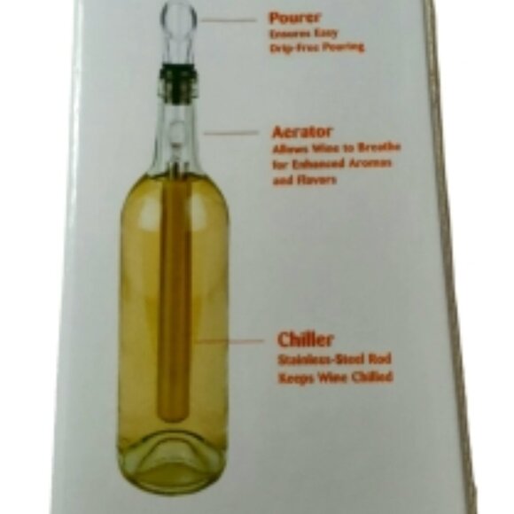Imusa Wine Chiller with Aerator and Pourer - NEW - Box Opened -Fits Most Bottles - Picture 2 of 5